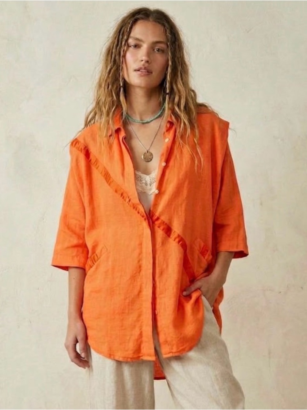 Japanese Vintage Linen Shirt Jacket